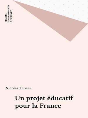 cover image of Un projet éducatif pour la France